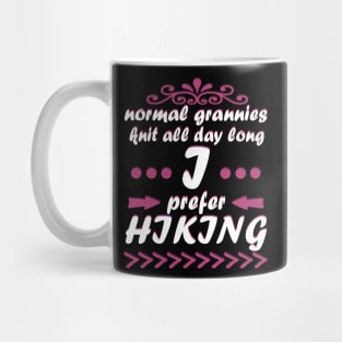 Hiking Grandma Climbing Rope Mountains Nature Mug